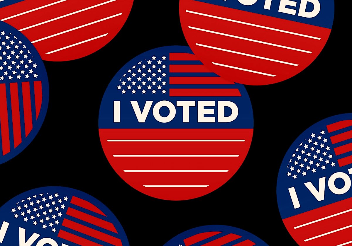 Scattered I Voted stickers